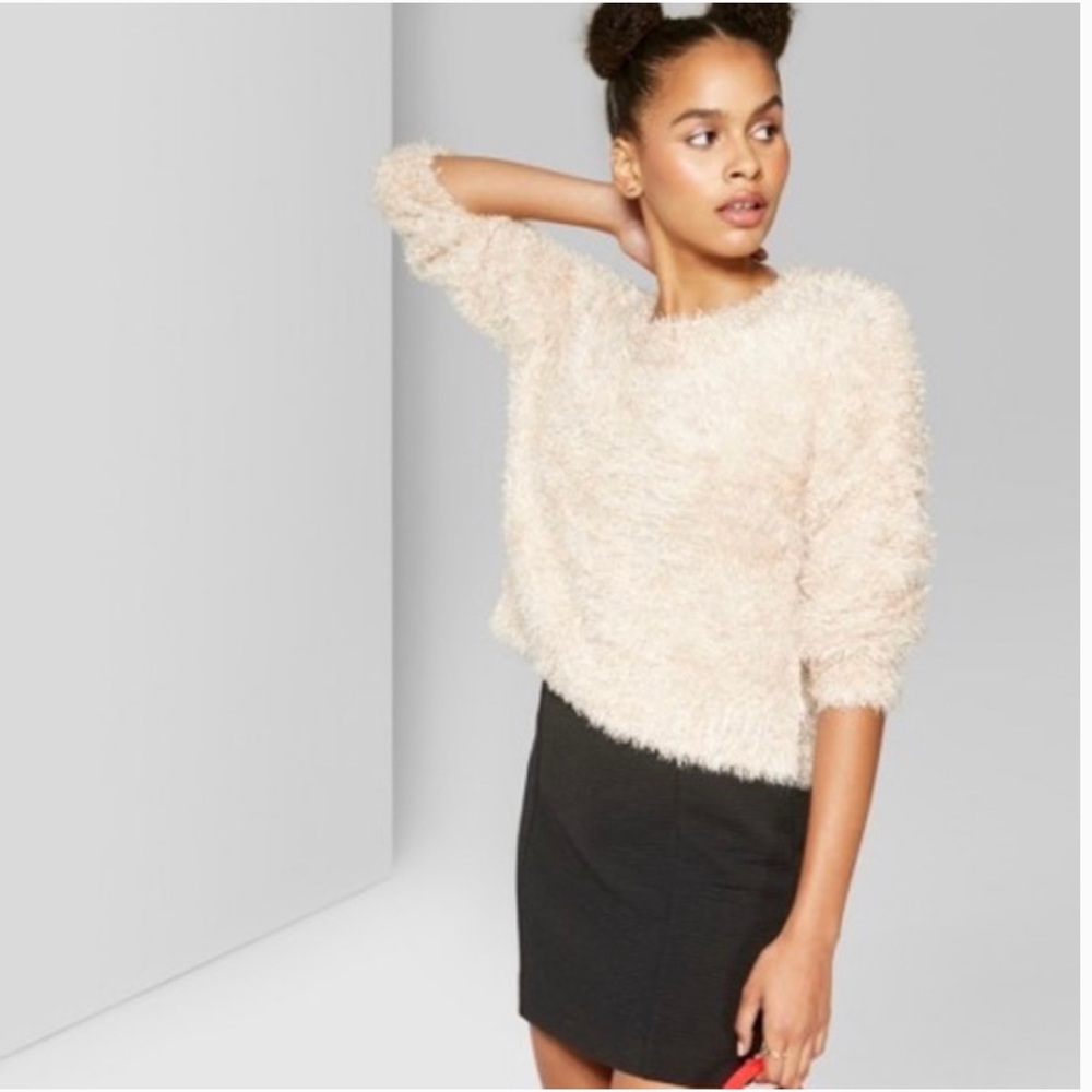 Wild Fable Fuzzy Pink Sweater